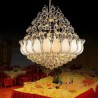 Lotus Bedroom Living Room Contemporary Crystal Empire Chandelier Gold Color Pendant Light