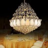 Lotus Bedroom Living Room Contemporary Crystal Empire Chandelier Gold Color Pendant Light