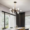 Restaurant Living Room Bedroom Lamp Nordic LED Pendant Light Creative Round Chandelier