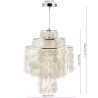 Chandelier Shell Pendant Chrome Craft Bedroom Living Room Dining Room Kitchen Lighting Modern Simple Style