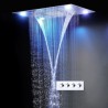 Colorful LED Big Spray Chrome LED Shower Head (Without Outlet Nozzle & Handheld Shower)