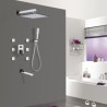 Thermostatic Multiple Shower Head System With Body Jets 10 Inch Rain Shower Fixtures