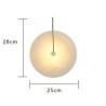 Round Resin Sconce Bedroom Living Room Nordic LED Brass Wall Lamp