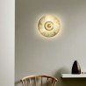 Sconce Light Bedroom Living Room Nordic LED Brass Wall Lamp Hollow out Round Shape