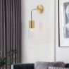 Bedroom Living Room European Style Brass Wall Lamp Clear Glass Lamp Shade