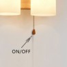 Sconce Light Nordic Wood Wall Lamp Glass Lamphade Living Room Bedroom