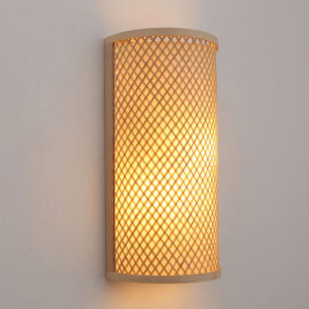 Creative Bedside Wall Sconce Stairs Hallway Rural Lighting Semi-cylindrical Bamboo Wall Light