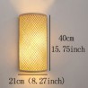 Creative Bedside Wall Sconce Stairs Hallway Rural Lighting Semi-cylindrical Bamboo Wall Light