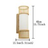 Creative Round Wall Sconce Bedside Stairs Hallway Lighting Vertical Bamboo Wall Light