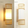 Creative Round Wall Sconce Bedside Stairs Hallway Lighting Vertical Bamboo Wall Light