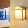 Creative House Wooden Sconce Bedside Hallway Lighting Modern Simple Wall Light