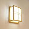 Creative Rectangle Wall Light Bedside Hallway Lighting Wooden LED Wall Sconce