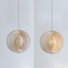 For Dinning Room Living Room Modern Round Ball Chandelier Basswood Pendant Lamp