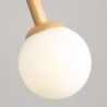 Nordic Glass Hanging Lamp For Dining Room Wooden Pendant Light