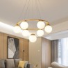 For Living Room Bedroom Wood Chandelier Molecule Pendant Light