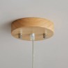 Frisbee Pendant Light Style Wood Hanging Light For Living Room Bedroom