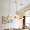 Hat Hanging Light For Living Room Bedroom Wood Pendant Light