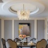 For Living Room Bedroom Modern Glass Pendant Light Decoration Bronze Gold Chandelier