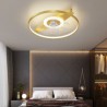 For Living Room, Modern LED Ceiling Fan With Light and Remote Control Ventilador Lamp