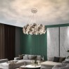 Modern Minimalist Pendant Lamp With Light Luxury Glass Chandelier For Living Dining Room