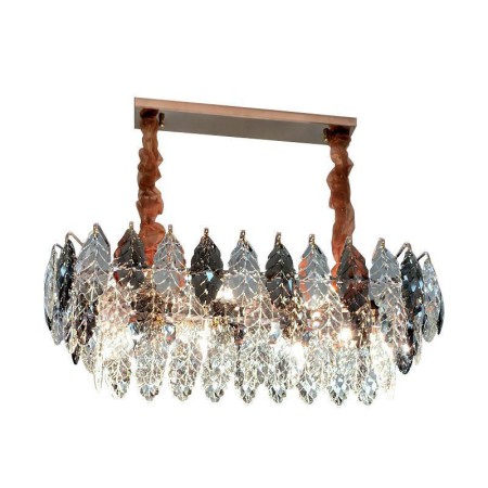 Creative Glass Leaf Chandelier European Iron Pendant Light