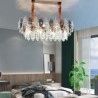 Creative Glass Leaf Chandelier European Iron Pendant Light