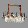 Creative Glass Leaf Chandelier European Iron Pendant Light