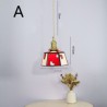 Colorful Glass Pendant Light Retro Style Decorative Bedroom Bedside Hanging Light