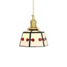 Colorful Glass Pendant Light Retro Style Decorative Bedroom Bedside Hanging Light