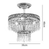 For Hallway, Modern Crystal Chandelier 3 Light Semi Flush Mount Ceiling Light