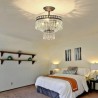 For Hallway, Modern Crystal Chandelier 3 Light Semi Flush Mount Ceiling Light