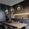 Modern Parlor Dining Room Bar New Nordic Glass Bubbles Circle Led Chandelier