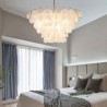 Chandelier Natural Shell Round Layered Hanging Light For Living Room Dining Bedroom