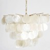 Chandelier Natural Shell Round Layered Hanging Light For Living Room Dining Bedroom