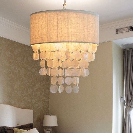 Jellyfish Shells Pendant Light Lighting With Cylinder Lamp Shade