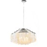 White Shell Shade Ceiling Pendant Lighting For Dining Room Modern Raindrop Chandelier