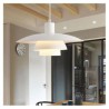 Dining Room White Aluminum Pendant Lighting Contemporary Chandelier Adjustable Hanging Light Fixture