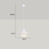 Dining Room White Aluminum Pendant Lighting Contemporary Chandelier Adjustable Hanging Light Fixture