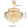 Gold Crystal Pendant Light 4 Tiers Living Room Ceiling Lighting x 7 Light