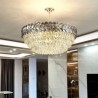 Gold Ceiling Light Fixture for Living Room Hotel Lobby Crystal Pendant Light