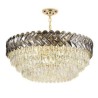 Gold Ceiling Light Fixture for Living Room Hotel Lobby Crystal Pendant Light