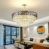 Gold Ceiling Light Fixture for Living Room Hotel Lobby Crystal Pendant Light