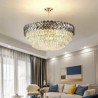 Gold Ceiling Light Fixture for Living Room Hotel Lobby Crystal Pendant Light