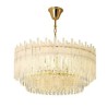 Pendant Light With Crystal Round Coral For Living Room Dining Room