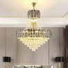 For Living Room Hotel Modern Crystal Pendant Light Round Ceiling Lighting Fixture