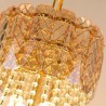 For Living Room Hotel Modern Crystal Pendant Light Round Ceiling Lighting Fixture