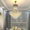 6/9 Light Modern Crystal Pendant Light Round Ceiling Lighting Fixture for Hotel