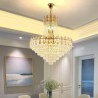 6/9 Light Modern Crystal Pendant Light Round Ceiling Lighting Fixture for Hotel