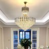 6/9 Light Modern Crystal Pendant Light Round Ceiling Lighting Fixture for Hotel