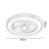 Intelligent Ceiling Fan with Stepless Dimming Light for Kitchen, Dining Room, and Bedroom Decoration